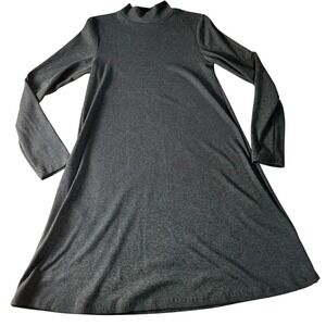 Jasmine & Juliana Gray Mock‎ Neck Long Sleeve Casual Dress - Size M